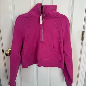 lululemon athletica Sonic Pink Scuba Half Zip